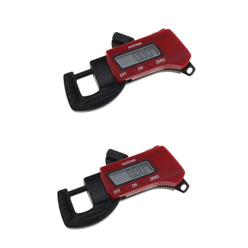 PartyKindom 2pcs Measuring Tool Professional Micrometer Digital Thickness Gauge Measurement Tool for Thickness Metal Thickness Gauge Resolution Thickness Gauge Tester Caliber Digital Caliper