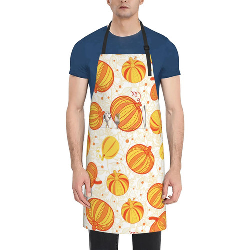 AFHYZY Pumpkin Aprons for Women with Pockets Chef Apron Adjustable Neck Strap Kitchen Apron Waterproof Cooking Apron for Baking Grilling
