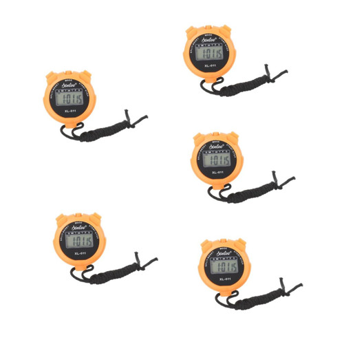 Kisangel 5pcs Stopwatch Timer fitnus Watch medicals Pocket Watch Digital Watch Portable stopwatches Outdoor Stopwatch Digital Sports Stopwatch Electric Timer Small abs Number Fitness