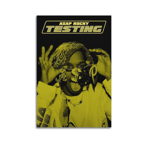 DALYNN ASAP Rocky Poster Vintage Music Rock Poster Art Decor Painting Aesthetic Wall Art Canvas for Bedroom Decor 16x24inch(40x60cm) 6