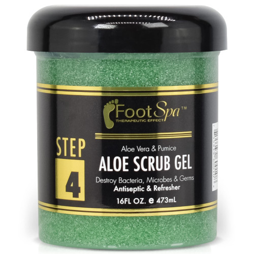 FOOT SPA - Exfoliating Scrub Gel, 16 Oz - Manicure, Pedicure and Body Exfoliator Infused with Aloe Vera and Salicylic Acid - Glow, Polish, Smooth and Moisture Skin - Body, Hand and Foot FOOT SPA - Exfoliating Scrub Gel, 16 Oz - Manicure, Pedicure and Body Exfoliator Infused with Aloe Vera and Salicylic Acid - Glow, Polish, Smooth and Moisture Skin - Body, Hand and Foot