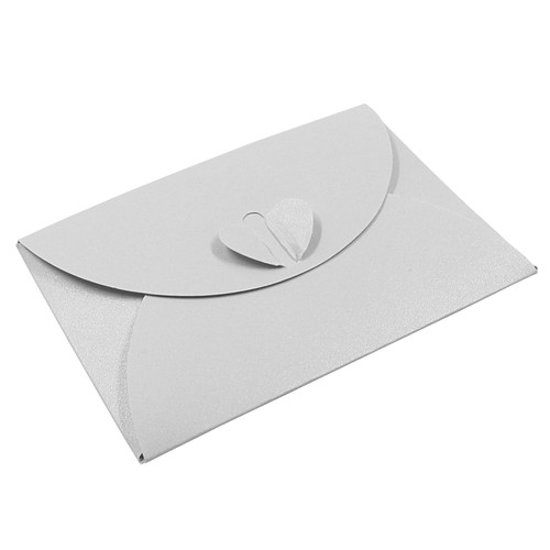 Kmitmuk 24 Pcs White Gift Card Envelopes, Cute Envelopes Mini Envelopes Small Gift Card Holder with Heart Shaped Clasp Cute for Gift Cards, Weddings Favors, Party Favors (3.9 x 2.7 inch)