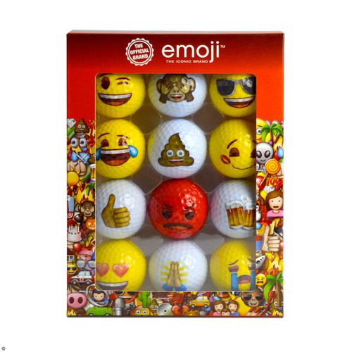 Emoji Official Novelty Fun Golf Balls (Pack of 12)