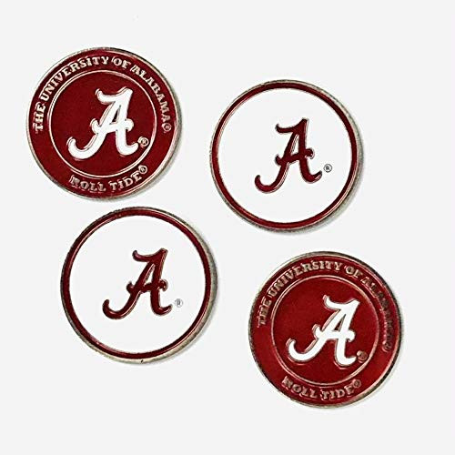 NCAA Alabama Crimson Tide Golf Ball Marker Set of 4 NCAA Alabama Crimson Tide Golf Ball Marker Set of 4