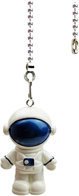 OMYZERO 12 inch Ceiling Fan Pull Chain Mini Blue Spaceman Charm Pendant Ceiling Fan Danglers Fan Pulls Chain Extender with Ball Chain Connector for Ceiling Fan Light Decoration