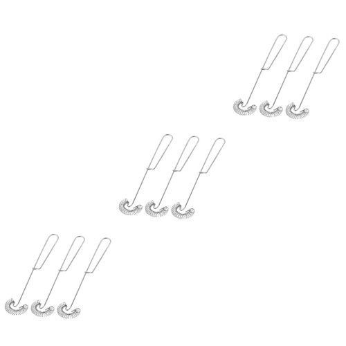 BESTOYARD 9 Pcs Stainless Steel Egg Beater Manual Egg Beater Stainless Steel Egg Whisk Danish Dough Whisk Egg Frother Cooking Egg Whisk Cooking Whisks Balloon Egg Beater Cream Bread Handheld