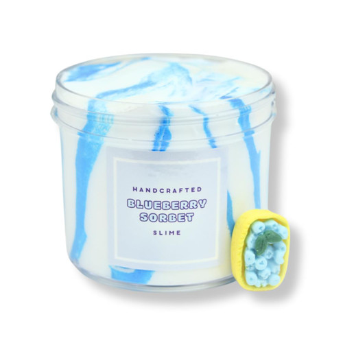 Blueberry Sorbet Slime (SCENTED) | Handmade Slime | Hippocampe Slimes (4OZ)