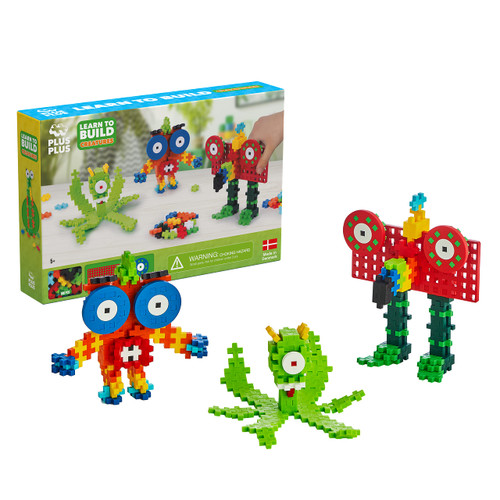 PLUS PLUS - Learn to Build Creatures - 240 Pieces - Construction Building Stem/Steam Toy, Interlocking Mini Puzzle Blocks for Kids