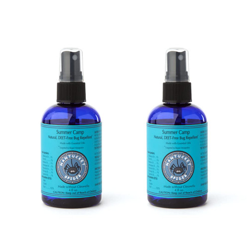 Nantucket Spider 2 Pack | 4 oz Summer Camp Bug Repellent Spray | DEET & Citronella-Free | Organic Mosquito Repellant | Kids Bug and Tick Spray | Made in USA