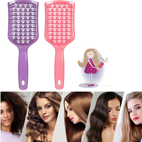 Unbrush Detangling Hair Brush,Detangling Brush for Curly Hair,Anti-Static Massage Paddle Brush,Wet and Dry Detangle Brush,Paddle Hairbrush,Unbrash Detangling Scalp Brush (2pcs-06)