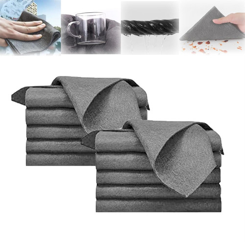 Hoomneed Thickened Magic Cleaning Cloth, Hoomneed Magic Cleaning Cloth, Streak Free Microfiber Magic Cleaning Wipe, Microfiber Cleaning Cloth for Glasses and Car ( Color : 10pcs , Size : 30*30cm/11.8*