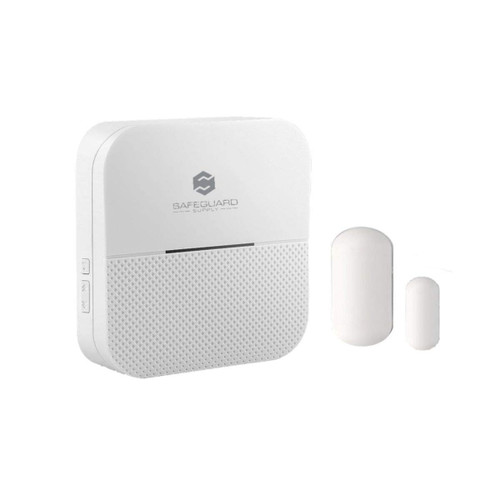 SS130 Wireless Door Open Chime- Long Range Magnetic Door Entry Alert Security Contact Sensor - Door Chimes when Door Opens - 95db Loud Wireless Doorbell Plugin Receiver & 52 Chimes & Adjustable Volume