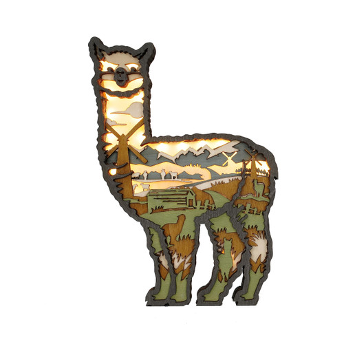3D Wooden Animals Carving LED Night Light, Wood Carved Lamp Modern Festival Decoration Home Decor Desktop Desk Table Living Room Bedroom Office Farmhouse Shelf Statues Perfect Gifts (Alpaca) 3D Wooden Animals Carving LED Night Light, Wood Carved Lamp Modern Festival Decoration Home Decor Desktop Desk Table Living Room Bedroom Office Farmhouse Shelf Statues Perfect Gifts (Alpaca)
