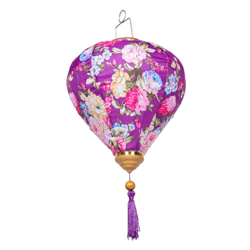 DOITOOL Antique Lantern Festival Flower Lantern Sushi Party Decorations Autumn Lanterns New Year Lanterns Wedding Lantern Vietnam Lantern Chinese Silk Lanterns Hoi an Purple Metal Outdoor