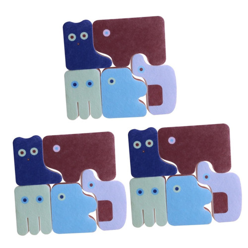 NIYANGLE 15 Pcs Cleaning Wipe Scrubbing Cloths Dish Daddy Kitchen Scrub Sponge Dish Towel Dishwashing Sponge Dish Sponge Brush Cleaning Towel Sponges Cleaning Sponge Cartoon Cleaning Brush