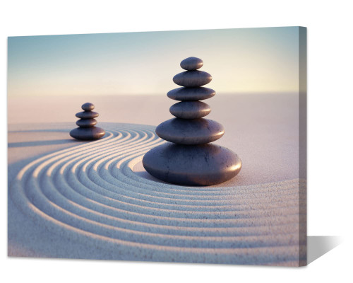 Meditation Room Wall Decor, Zen Concept Spa Stones Canvas Wall Art, Zen Sand Picture Posters Prints for Yoga Office Bathroom Bedroom 16x12 inch Meditation Room Wall Decor, Zen Concept Spa Stones Canvas Wall Art, Zen Sand Picture Posters Prints for Yoga Office Bathroom Bedroom 16x12 inch