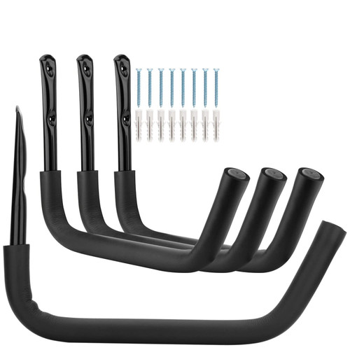 Whrsinlor Kayak Storage Hook, 15Inch/38.5cm Heavy Duty Steel Kayak Storage Rack, 4 Pack Wall Mount Garage Hanger for Ladder, Canoe, Surfboard, Paddle Board Whrsinlor Kayak Storage Hook, 15Inch/38.5cm Heavy Duty Steel Kayak Storage Rack, 4 Pack Wall Mount Garage Hanger for Ladder, Canoe, Surfboard, Paddle Board