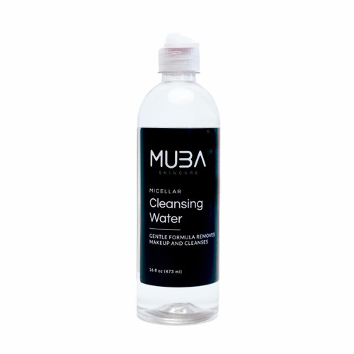 MUBA COSMETICS Micellar Cleansing Water - Gentle Micellar Water Makeup Remover Face Wash for Women and men - Oil Free Eye Makeup Remover Liquid, Face Cleanser - Face Cleaner Micellar Water Travel Size 16 fl oz