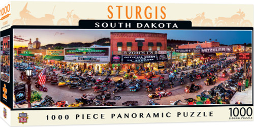 Masterpieces 1000 Piece Jigsaw Puzzle for Adults, Family, Or Kids - Sturgis Panoramic - 13"x39"