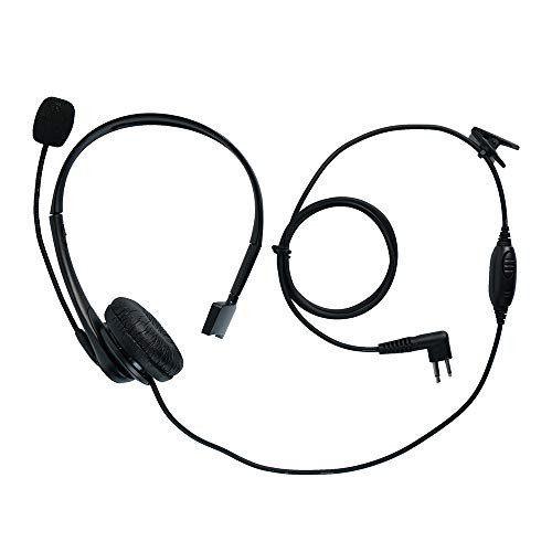 Caroo 2 Pin Motorola Earpiece Noise Cancelling Headphone Overhead Headset for Motorola walkie Talkie 2 Way Radio cls1110 cls1410 cp200 etc