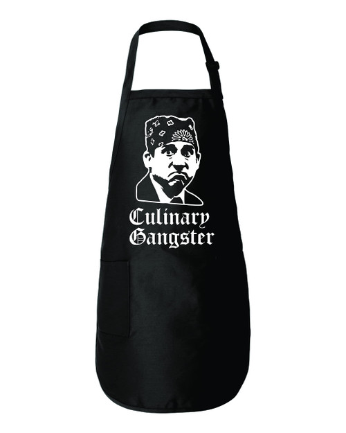 Freedomtees Funny BBQ Full-Length Apron with Pockets Culinary Gangster Office