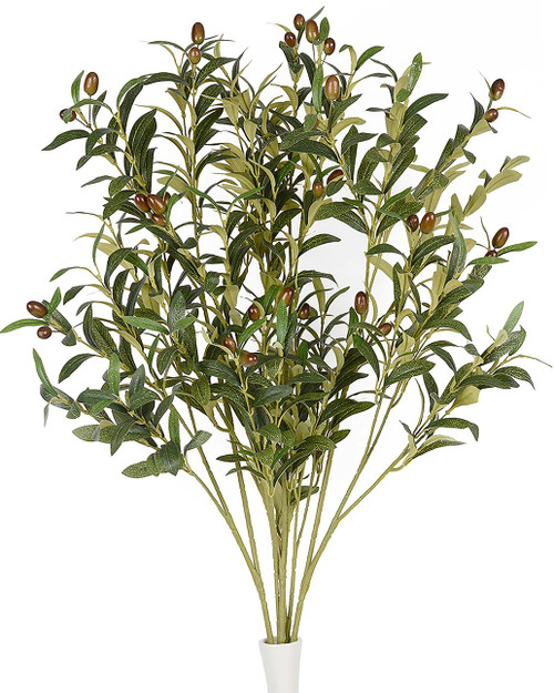 SzJias 40" Artificial Olive Branch Faux Olive Branches for Vases Fake Olive Tree Branches (3 Branches/Oversized Package, The Olive Branches are Not Bent)