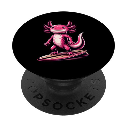 Axolotl Surfing Apparel Surfboard Surf Surfer For Men Kids PopSockets Standard PopGrip
