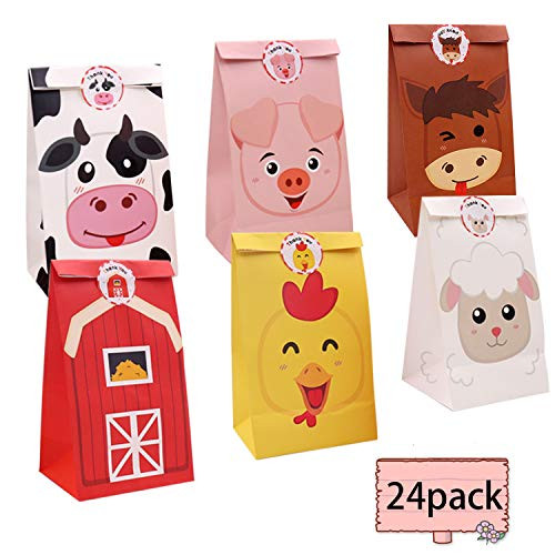 24 Pack Barnyard Farm Animal Candy Bags Gift Toy Goody Party Favor Treat Bags for Girls Boys Birthday Classroom Party baby shower supplies 24 Pack Barnyard Farm Animal Candy Bags Gift Toy Goody Party Favor Treat Bags for Girls Boys Birthday Classroom Party baby shower supplies