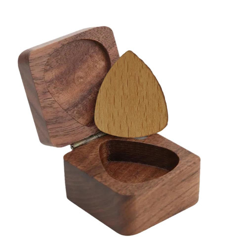 Wooden Guitar Pick Guitar Picks Holder, Personalized Guitar Pick Case Box for Electric, Acoustic Bass Guitars, Gift for Dad, Husband, Boyfriend, Son, Friends