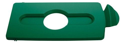 Rubbermaid Commercial Products Slim Jim Recycling Station Green Bottles/Cans Lid 2007885