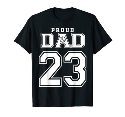 Custom Proud Volleyball Dad Number 23 Personalized For Men T-Shirt