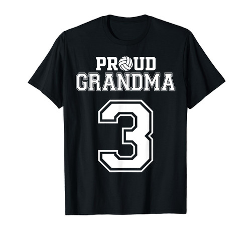 Custom Proud Volleyball Grandma Number 3 Personalized Women T-Shirt