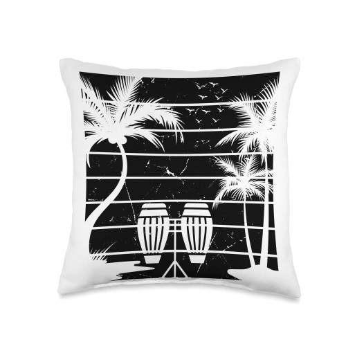 Conga Drummer Conga Musician Drummer Player Musician Conga Drums Throw Pillow, 16x16, Multicolor