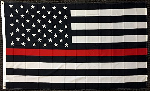 Capsmith 3x5 American US Flag Red Line Firefighter Lives Matter Flag Fire and Rescue USA