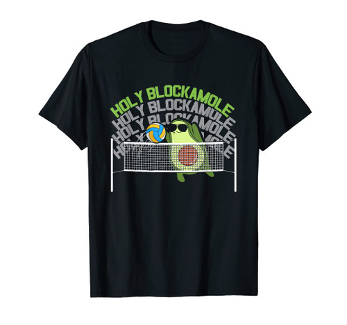 Funny Holy Blockamole | Avocado Volleyball Player T-Shirt Funny Holy Blockamole | Avocado Volleyball Player T-Shirt