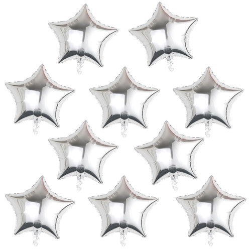 10pcs Silver Star Shape Foil Balloons.18Inch Mylar Helium Balloons for Birthday,Graduation Wedding Decoration 10pcs Silver Star Shape Foil Balloons.18Inch Mylar Helium Balloons for Birthday,Graduation Wedding Decoration