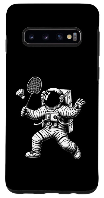 Galaxy S10 Space Astronaut Badminton Player Shuttlecock Sport Case