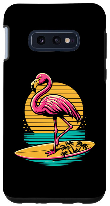 Galaxy S10e Flamingo Surfing Apparel Surfboard Surf Surfer Lover Case