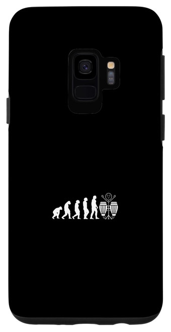 Galaxy S9 Conga Drummer Evolution Funny Conga Musician Stickman Player Case