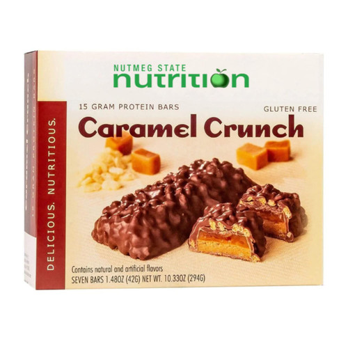 HealthyWise - High Protein Diet Bars, Gluten Free, Low Cholesterol, Low Sodium, Low Sugar, Ideal Protein Compatible, 7 Servings Per Box (Caramel Crunch)
