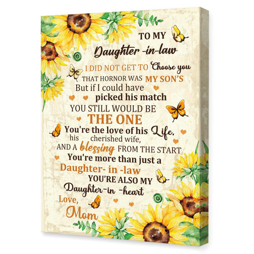 Daughter In Law Gifts,Gifts For Daughter In Law,Daughter In Law Birthday Gifts,Gift For Daughter In Law-To My Daughter In Law You Are More Than Just A Daughter In Law Canvas Wall Art Decor Y454 Daughter In Law Gifts,Gifts For Daughter In Law,Daughter In Law Birthday Gifts,Gift For Daughter In Law-To My Daughter In Law You Are More Than Just A Daughter In Law Canvas Wall Art Decor Y454