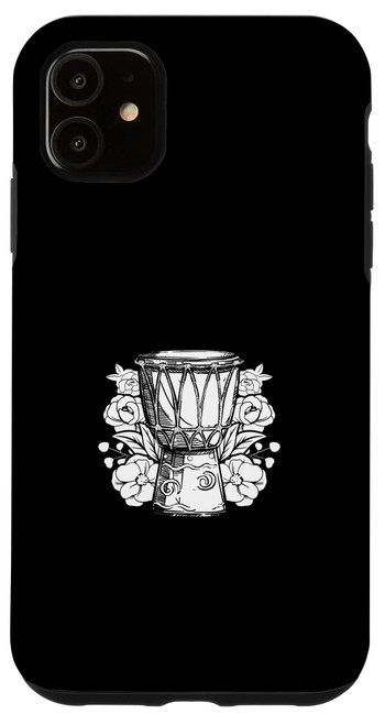 iPhone 11 Conga Drum Flowers Congas Drumming Instrument & Flower Lover Case