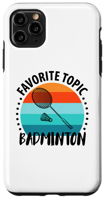 iPhone 11 Pro Max Funny badminton shuttlecock Case