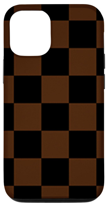 iPhone 13 Balck & Brown Classic Checkered Big Checkerboard Case