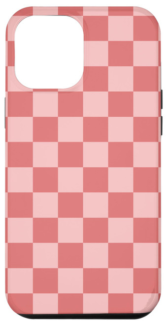 iPhone 13 Pro Max Light Pink Classic Checkered Big Checkerboard Pattern Case