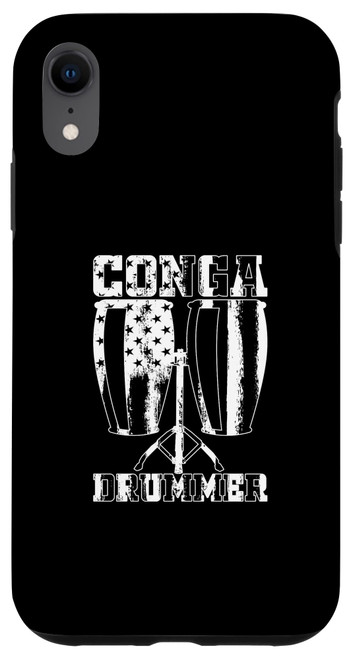 iPhone XR Conga Drummer Conga Player Conga Drums US Flag Congas Case