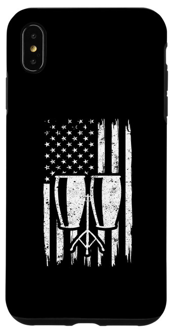 iPhone XS Max Conga Player Conga Instrument American Flag With Conga Drums Case