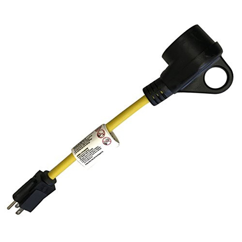 Trek Power RV Power Cord Dogbone RV Power Adapter with Handle 12" 12AWG/3 Cord (15M30F)