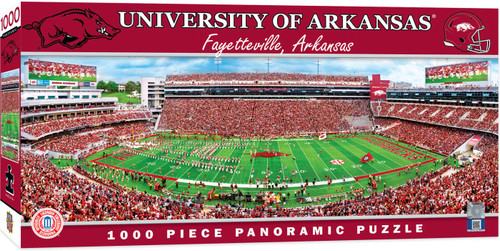 MasterPieces 1000 Piece Sports Jigsaw Puzzle - NCAA Arkansas Razorbacks Center View Panoramic - 13"x39" MasterPieces 1000 Piece Sports Jigsaw Puzzle - NCAA Arkansas Razorbacks Center View Panoramic - 13"x39"
