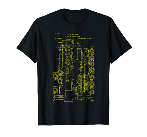 Oboe player funny gift vintage Oboe INSTRUMENT band T-Shirt